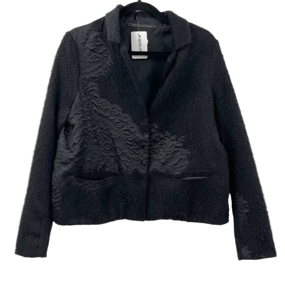Annette  Gortz Jackets & Blazers - Annette Gortz Floral Fuzzy & Embroidered '] Blazer